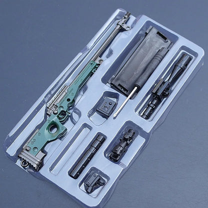 Game Kids Toys PUBG SKS AKM 98K Gun Ornaments Keychain Weapon Model Alloy Prop Decoration War Game Toy Crafts Collections Gift