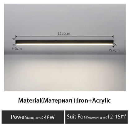 Balcony Ceiling Lights Long Strip Aisle LED Lamp Bedroom Dining Room Living Room Cloakroom Ceiling Lamp Island Kitchen Decor