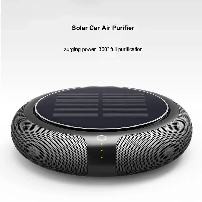 Solar Powered Car Air Purifier with Aromatherapy 3-Speed Regulation Three-Layer Filter System Odor & Formaldehyde Remover