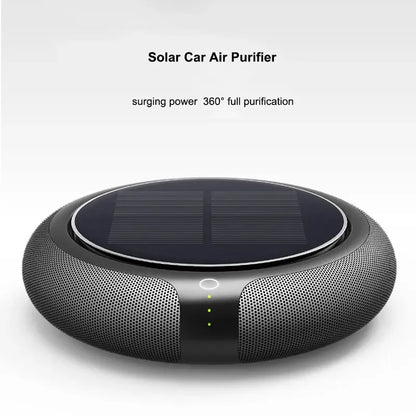 Solar Powered Car Air Purifier with Aromatherapy 3-Speed Regulation Three-Layer Filter System Odor & Formaldehyde Remover