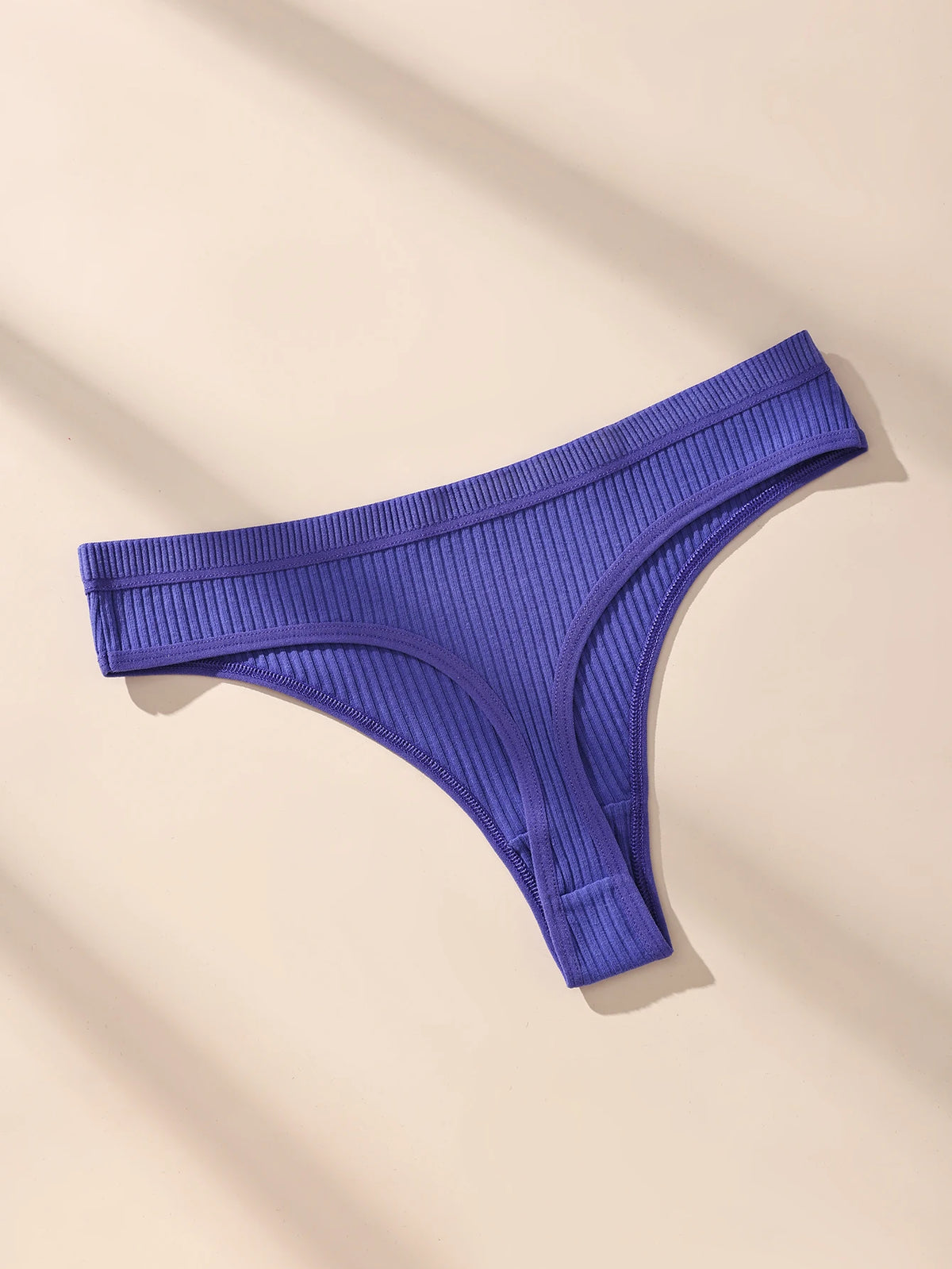 7Pcs/Set Women Thongs Cotton Panties Striped Underwear Sexy Underpants Solid Panty Soft G-Strings  Plus Size Female Lingerie