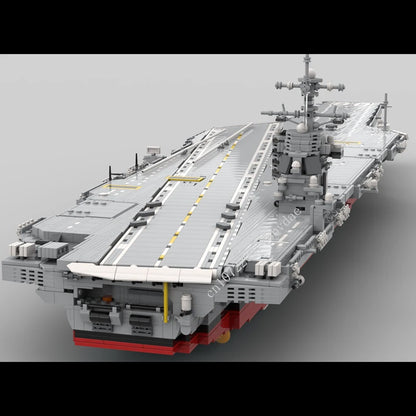 4980PCS New 1:300 Navy Air Carrier CVN-80 Gerald R. Ford Model World Military Building Blocks Toys for Kids Bricks Gifts Boys