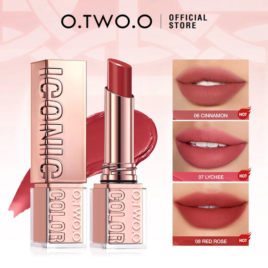 O.TWO.O Lipstick Lip Tint Moisturizing Nourishing Glow Lightweight Smooth Non-Sticky Refreshing Red High-shine Lipstick Makeup