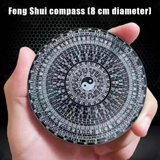 Chinese Tai Chi Bagua Brass Rotatable Feng Shui Compass Luopan Professional Master Supplies Luck Bless Home Decoration Ornaments