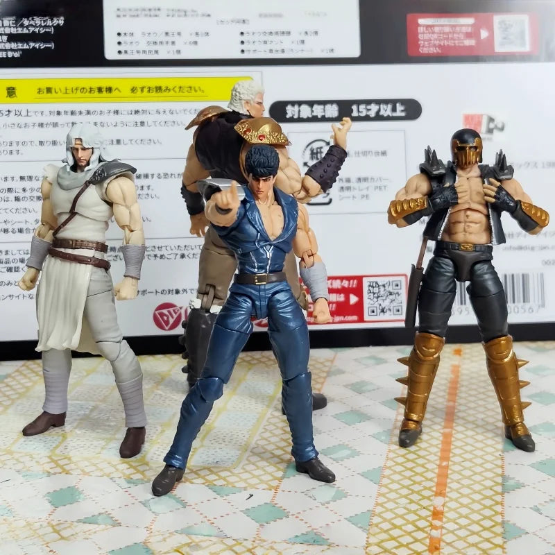 In Stock 1/24 Fist Of The North Star Mini Vacuum Forming Kenshiro Shin Toki Jagi Rei Zeed Soldiers Action Figures Collection