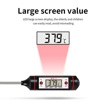-50-300℃ Digital Food Thermometer For Meat Kitchen Cooking Water Milk Food Probe Temperature Meter BBQ Electronic Oven Tool