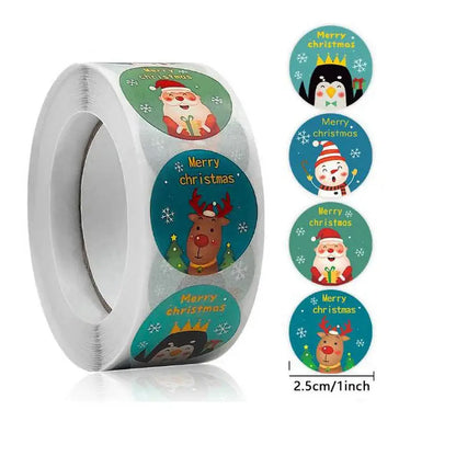 Christmas gift stickers decorative sealing sticker Merry Christmas Reward Self-adhesive labels  Day party
