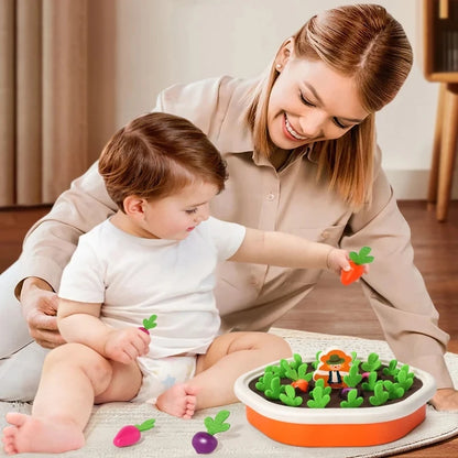 Baby Montessori Toys For Toddler Toys Educational Colorful Shape Toy Pull Carrot Set Counting Discouvery Toys For Kids Learning