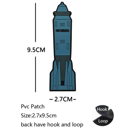 New Design High-Quality PVC Three-Dimensional BABAYAGA Pencil Grocope Soft Rubber Morale Armband Backpack With Hook Loop Patch