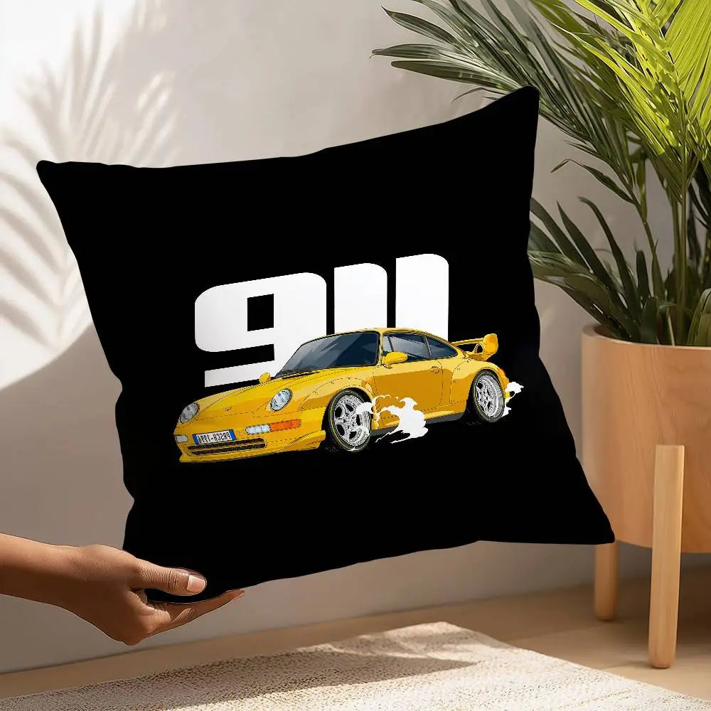 Cool Supercar 911 Pillow Case Plush Fabric Soft  Pillowcase Double Sided Print Cushion Cover Household Gifts