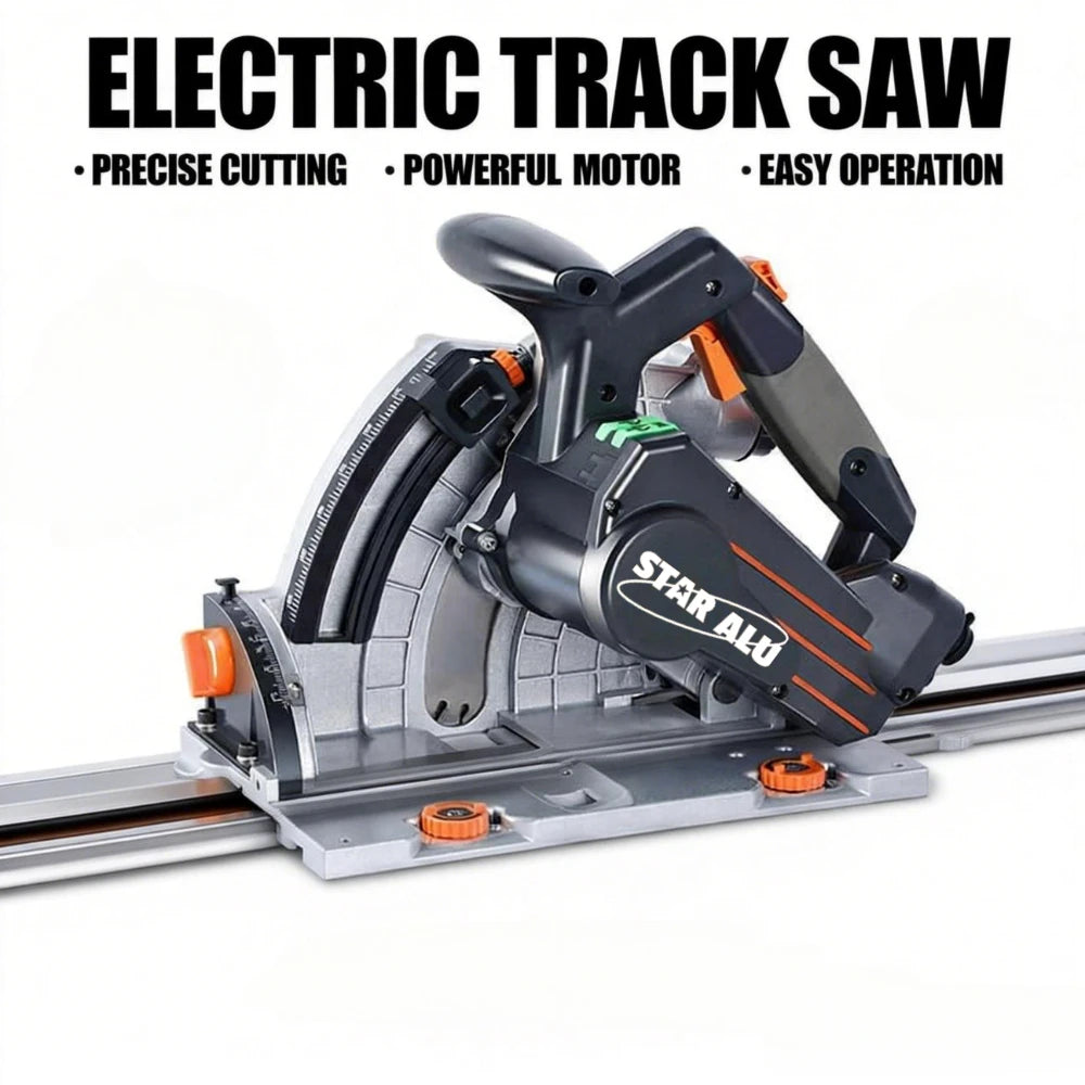 6550RPM  Electric Track Saw Brushless Plunge Circular Cutting Machine Guide Rail System Adjustable Depth Circular Rail Saw