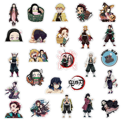 50/100PCS Demon Slayer Anime Stickers Waterproof Graffiti Decals for Luggage Skateboard Laptop Water Bottle DIY Decor