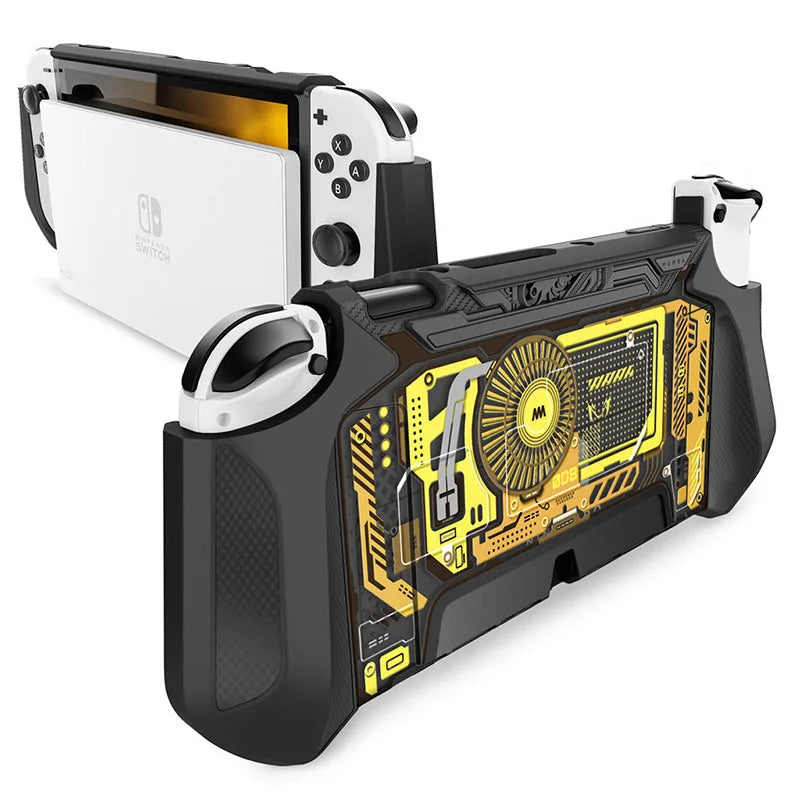 MUMBA Dockable Case For Nintendo Switch OLED 2021 Blade Series TPU Grip Protective Cover Compatible with Joy-Con Controller