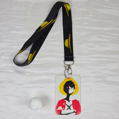Anime Cartoon Credential Holder Keychains Neck Lanyard For Pass Card Anime Credit Card Holder Keychain Straps Wholesale