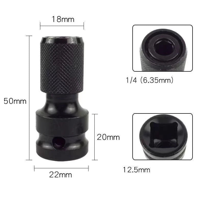 Impact Electric Wrench Conversion Head Telescopic Fast Electric Wrench Accessories Electric Drill Conversion Head Power Tools