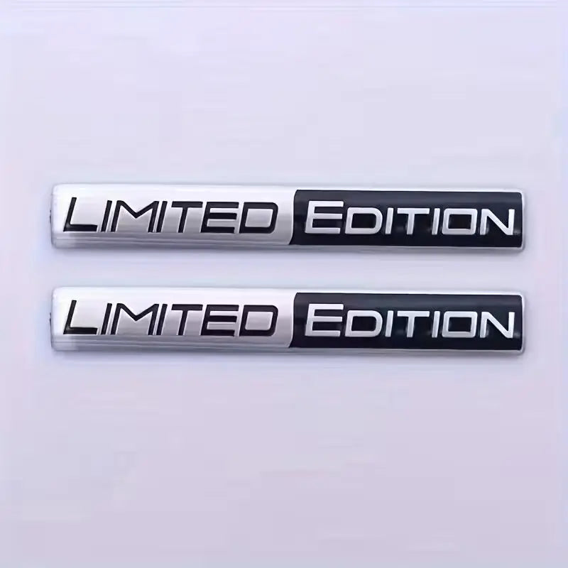 2pcs Black Edition 3D Car Body Badge Limited Edition Sticker Trunk Emblem Decal Accessorie for Car Motorcycle Bike