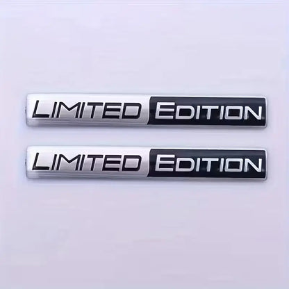 2pcs Black Edition 3D Car Body Badge Limited Edition Sticker Trunk Emblem Decal Accessorie for Car Motorcycle Bike