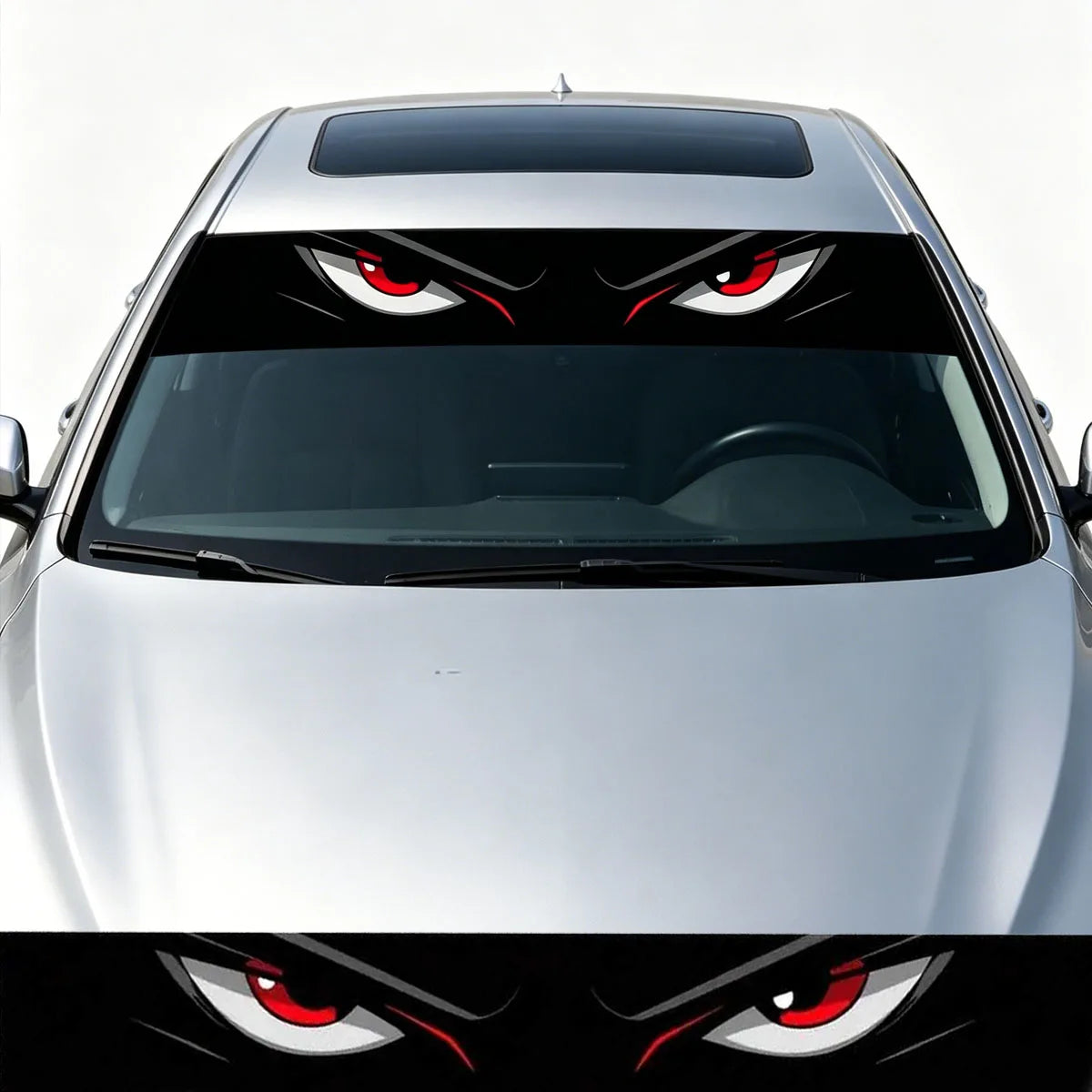 One-piece eye-catching car windshield eye sticker, car window decal Front windshield decal, suitable for all car models