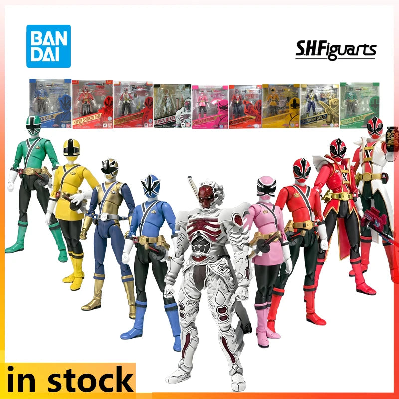 Bandai Original S.H.Figuarts Finished Movable Doll Series Attendant Team Anime Action Figure Model Toys Ornaments Gifts for Boys