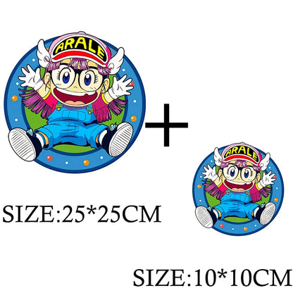 Anime Arale Dr Slump Cartoon Patches for Clothes Heat Transfer Thermal Vynil Stickers DIY T shirt Iron on for Women Appliqued
