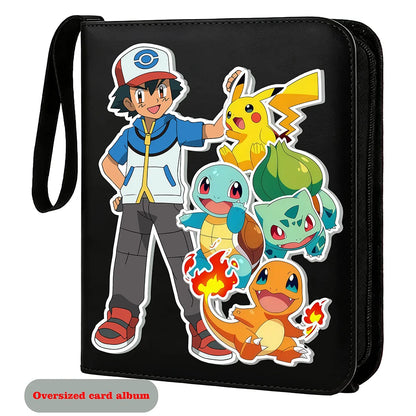 XXL Big Shiny Cards Pack Folder Oversized Jumbo Letters Binder French Charizard Zipper Album Storage Giant Card Sleeves