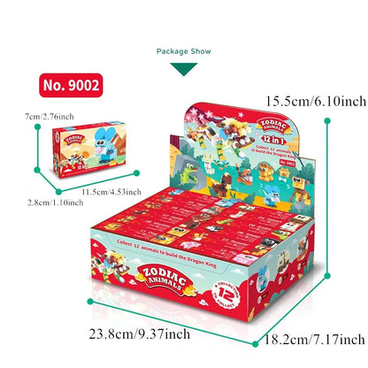 12-in-1 City Creativity Jungle Animals Zoo Insect Spider Dragonfly Ladybug Bee Model Building Blocks Bricks Collectible Toys