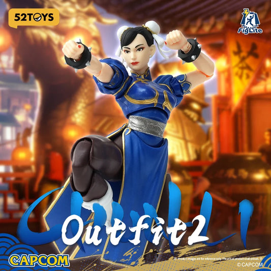 52TOYS Action Figure FigLite-StreetFighter 6-ChunLi2, Collectible Desktop Decoration, Creative Gift for Birthday, Height: 15cm