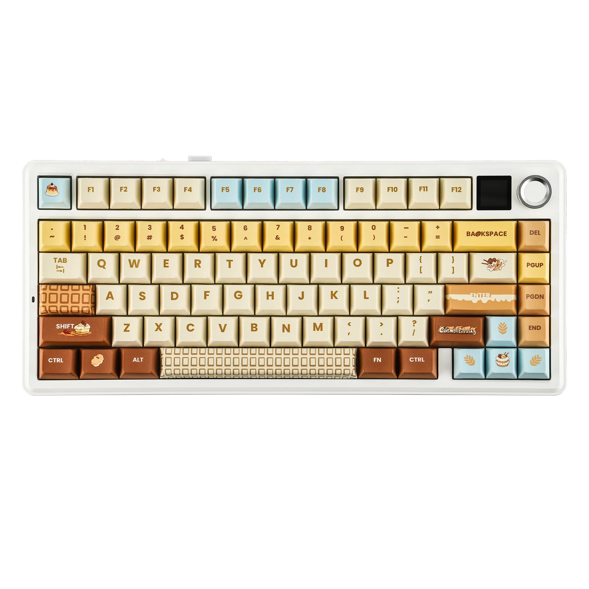 EPOMAKER X AULA F75 MAX Compact 75% ANSI Layout Wired/Bluetooth/2.4GHz Wireless Mechanical Keyboard with TFT Screen and a Knob