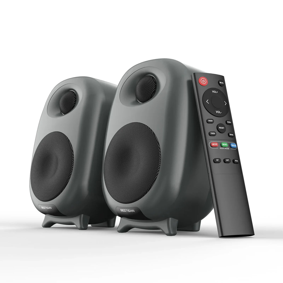 Bestisan SR06 80W Gaming Bluetooth Bookshelf Speakers Computer Active Speaker Soundbar Hifi Home Theater Bass For PC TV
