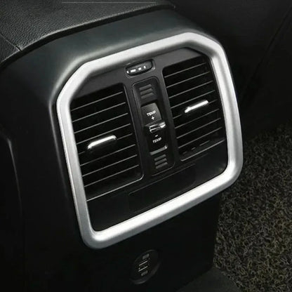 For Porsche Macan Cayenne 2011-2022 ABS Red Car Rear Air-conditioning Outlet Frame Cover Trim Interior Car Accessories