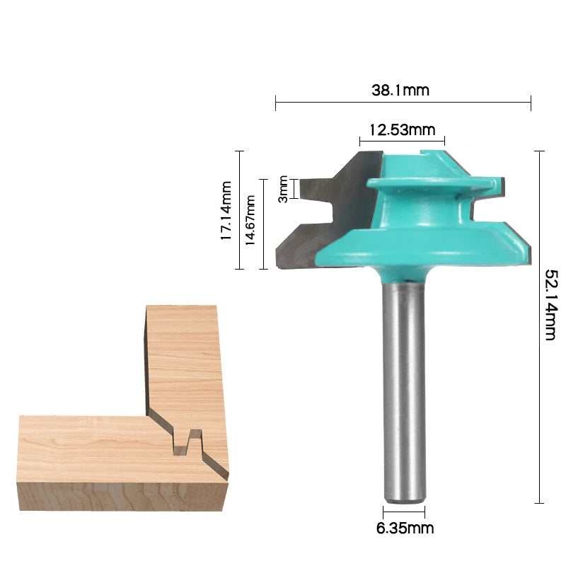 Carpentry tools paneling cutter, high-end 45-degree mortise and tenon milling cutter, profile cutter, right-angle cutter ...