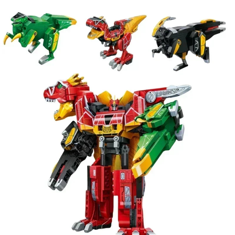 Keeppley Building Blocks Zyuden Sentai Kyoryuger Tyrannosaurus Model Strong Dragon God Dinosaur Toy Splicing Ornaments Gift