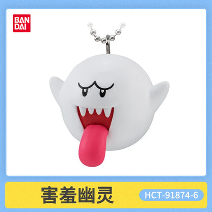 New Bandai Original Shokugan Super Mario Luigi Yoshi Toad Mini Anime Figure Keychain Collectible Charm Pendant Case Decor Gift