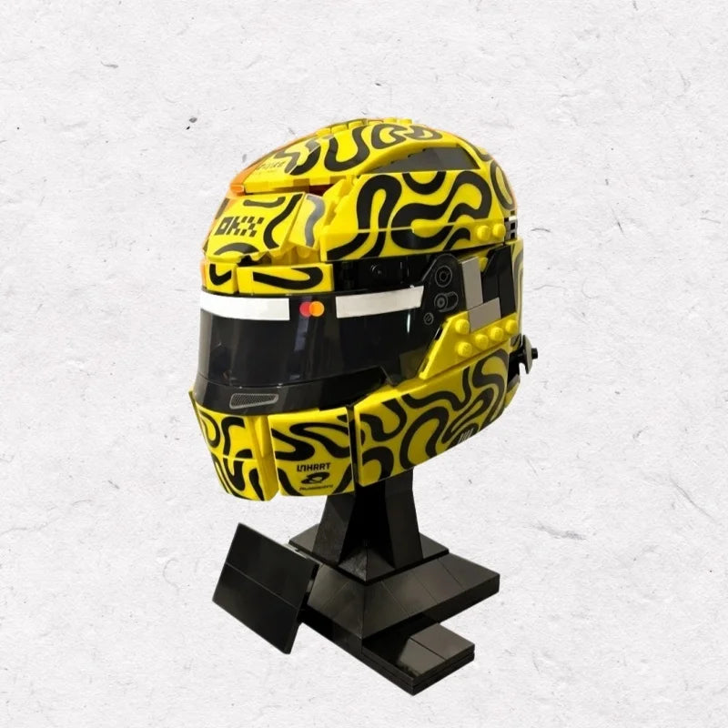 Classic Racing Driver Helmet Home Decor Model 2026 New DIY Building Block Assembly Toys Display Adults Holiday Birthday Presents