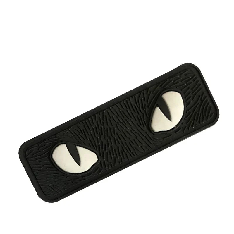 Cat Eyes Glow In Dark Patches Infrared IR Reflective Rubber Appliqued For Hats Helmet Uniform Backpack