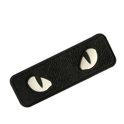 Cat Eyes Glow In Dark Patches Infrared IR Reflective Rubber Appliqued For Hats Helmet Uniform Backpack