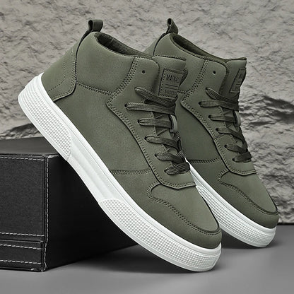 Sneakers, Spring High-Top Skate Shoes for Outdoor Sports, Lace-Up, Large Size, Comfortable and Easy to Wear