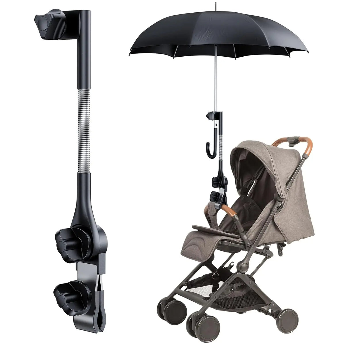 360° Adjustable Clip Baby Umbrella Holder for Stroller Chair Universal Holder For Fishing Camping Chair Outdoor Auto Scooter