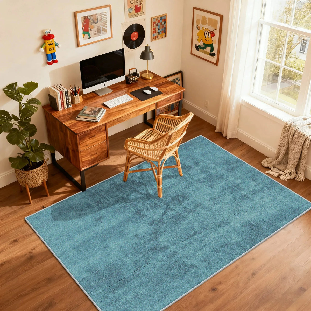 VIKAMA Luxury-Style Bedroom Floor Mat, Living Room Carpet, Office Desk Chair Non-Slip And Easy-To-Clean Cushion, Home Decoration