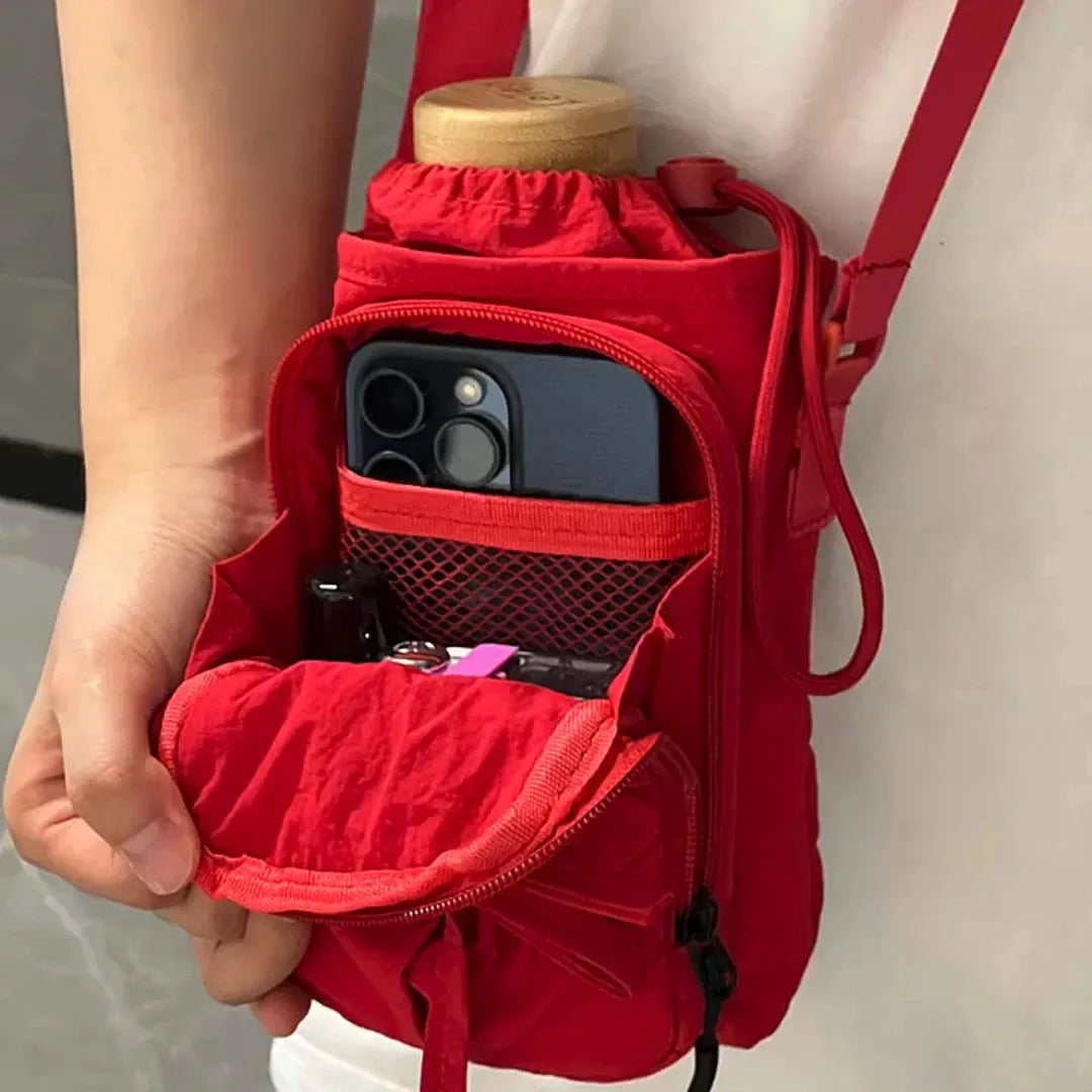 New Lightweight Crossbody Phone Bag for Women Outdoor Sports Cycling Bag Water Bottle Holder Travel Bag  Knot Design