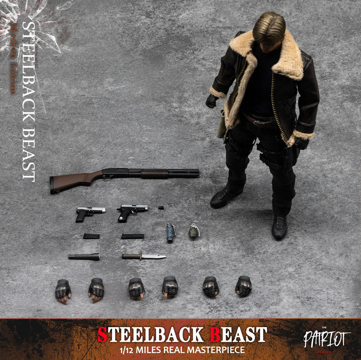 1/12 Leon S. Kennedy Patriot Studio Genuine Action Figure Resident Evil Steelback Beast Classic Edition Movable Model Toys Gift