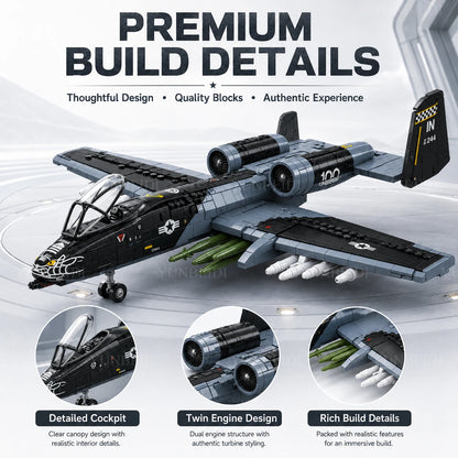 F14 Block Aircraft Military Series Block Support Attack Aircraft Model Wildcat Fighter Toy Gift To Children