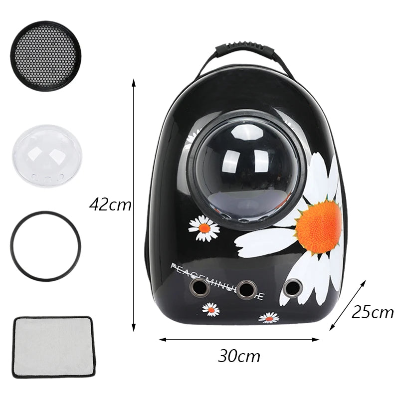 Outdoor Travel Puppy Cat Backpack Carrier Bag Breathable Pet Space Capsule Mascotas Supplies for Cats Goats Transporter Dla Kota