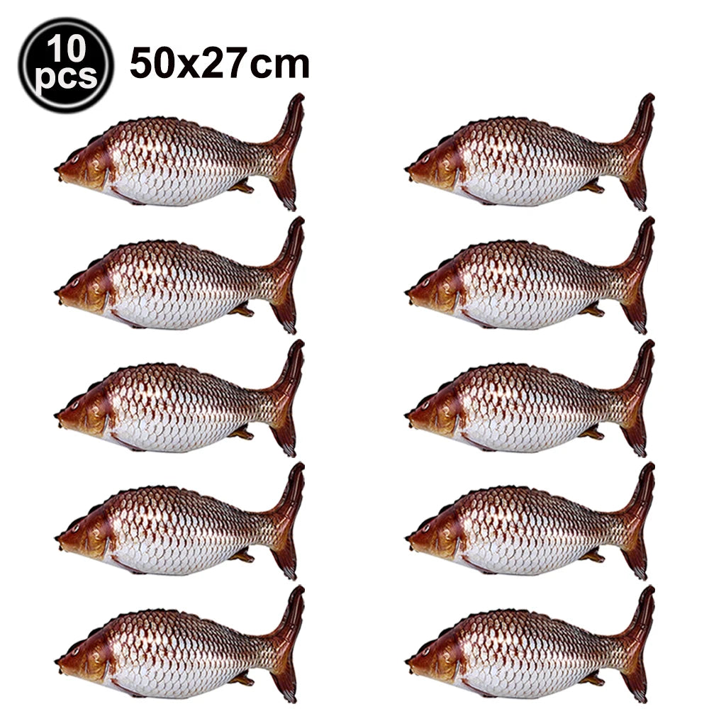 Fish Balloons Realistic Balloons Fishing Birthday Party Decor Cute Inflatable Fish Balloons for Fishing Theme Party Decorations