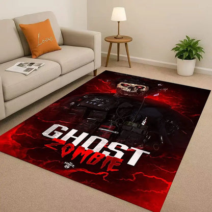 COD Ghost Simon Classic Gun Game Call of Duty  Living Room Non-Slip Area Rug Carpet for Bedroom Playroom Sofa,Home Decor Doormat