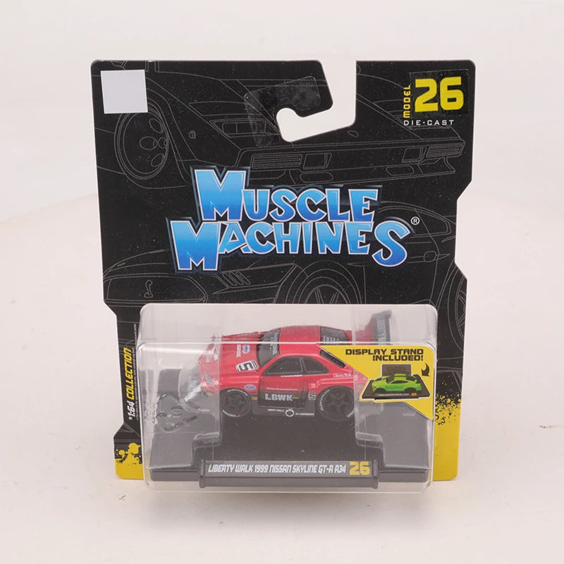 Maisto 1:64 Muscle Machines Car Alloy Miniature Diecast Model Ae86 Nissan Gt-R Toys Car Kid Gift ﻿