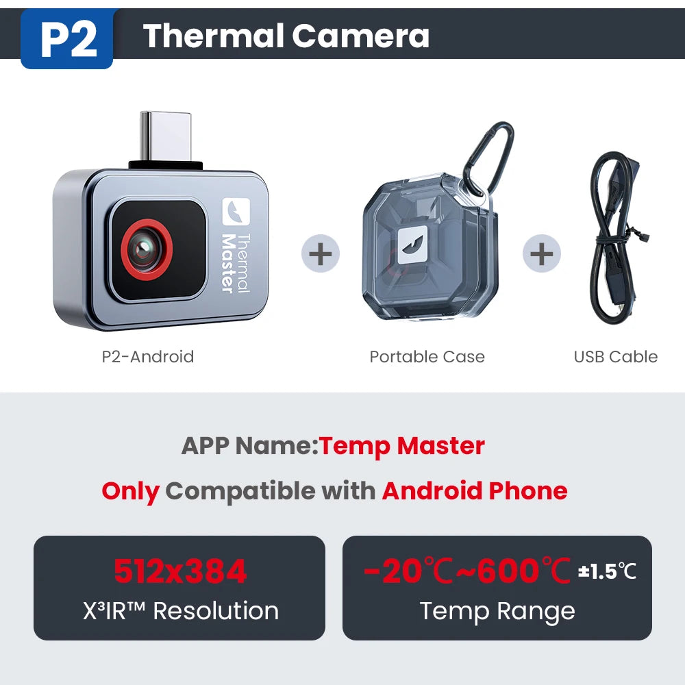 1112℉  P2 Car Diagnostics Thermal Camera Machine Repair Inspection HVAC Home Inspection Water Leakage Check