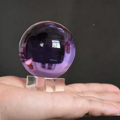 Asian Rare Natural Quartz Purple Magic Crystal Healing Fenshui Glass Ball Sphere 30/40/50/60MM Living Room Decoration