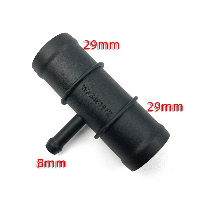 BOICY Coolant Water Pipe Tee Connector Car Black Auto 3 Way Tee Heater Water Hose Fitting Connector Kit for VW Audi Skoda Seat