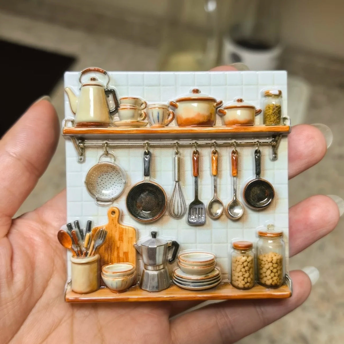 Retro Small Ornaments Creative Resin Three-dimensional Relief Magnetic Refrigerator Magnets Refrigerator Decorations Small Gifts